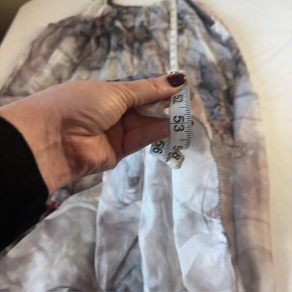 Gigi Moda Made in Italy 100% Silk Venus Dress Charcoal and Dusty Rose Floral - Picture 3 of 6